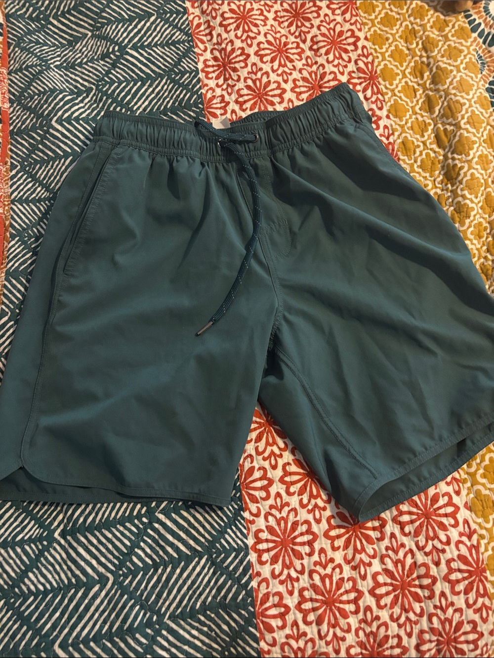 Fair Harbor Deep Teal Elastic-Waist Swim Shorts